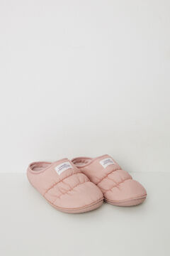 Womensecret Pantuflas nylon acolchado rosa rosa