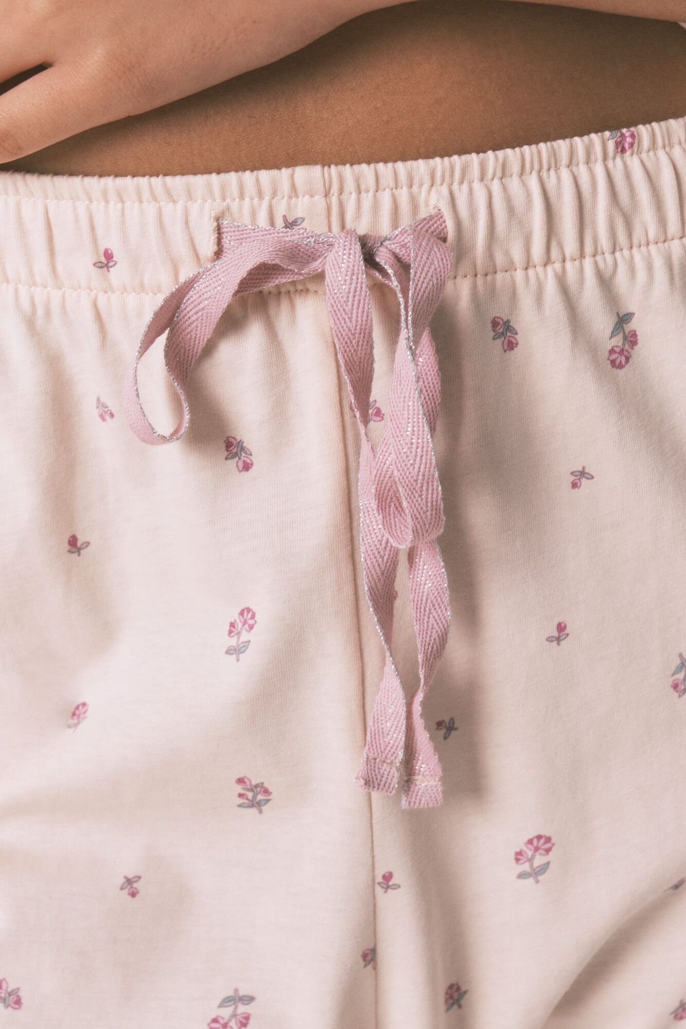 Women'secret Pijama larga con flores rosas