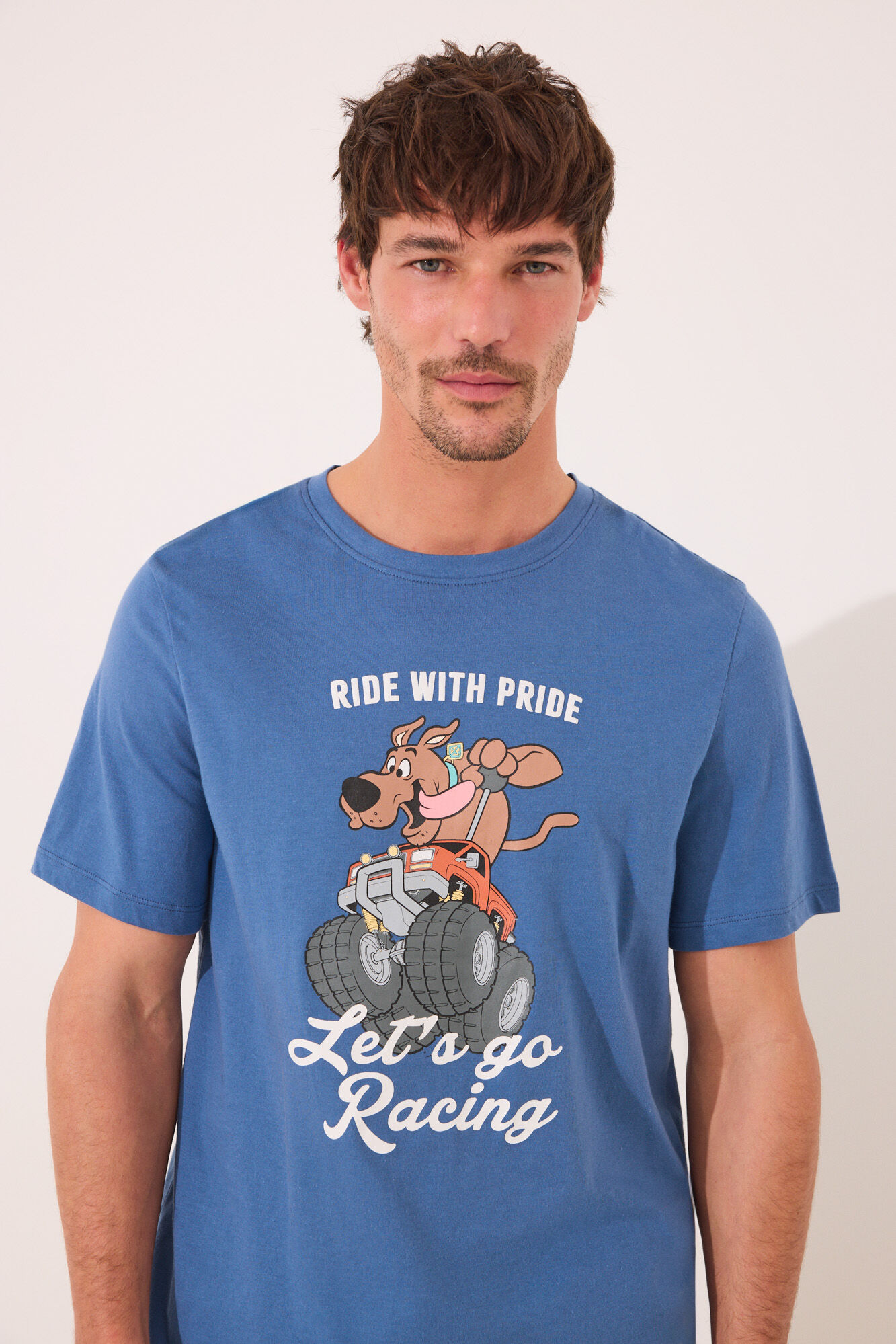 Women'secret Pijama corta hombre 100% algod&oacute;n Scooby Doo azul