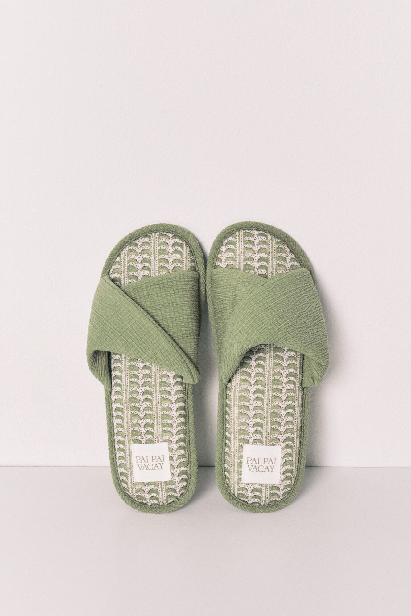 Women'secret Zapatillas de casa verde palmeras