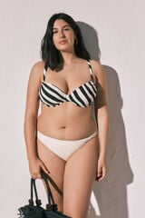 Women'secret Top bikini de alta capacidad estampado cebra estampado