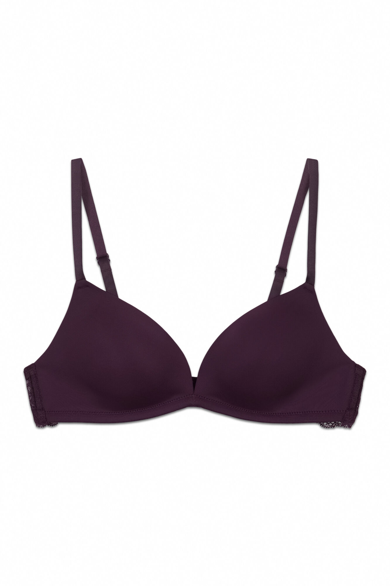 Women'secret Brasier triangular relleno de encaje morado CHARMING morado/lila