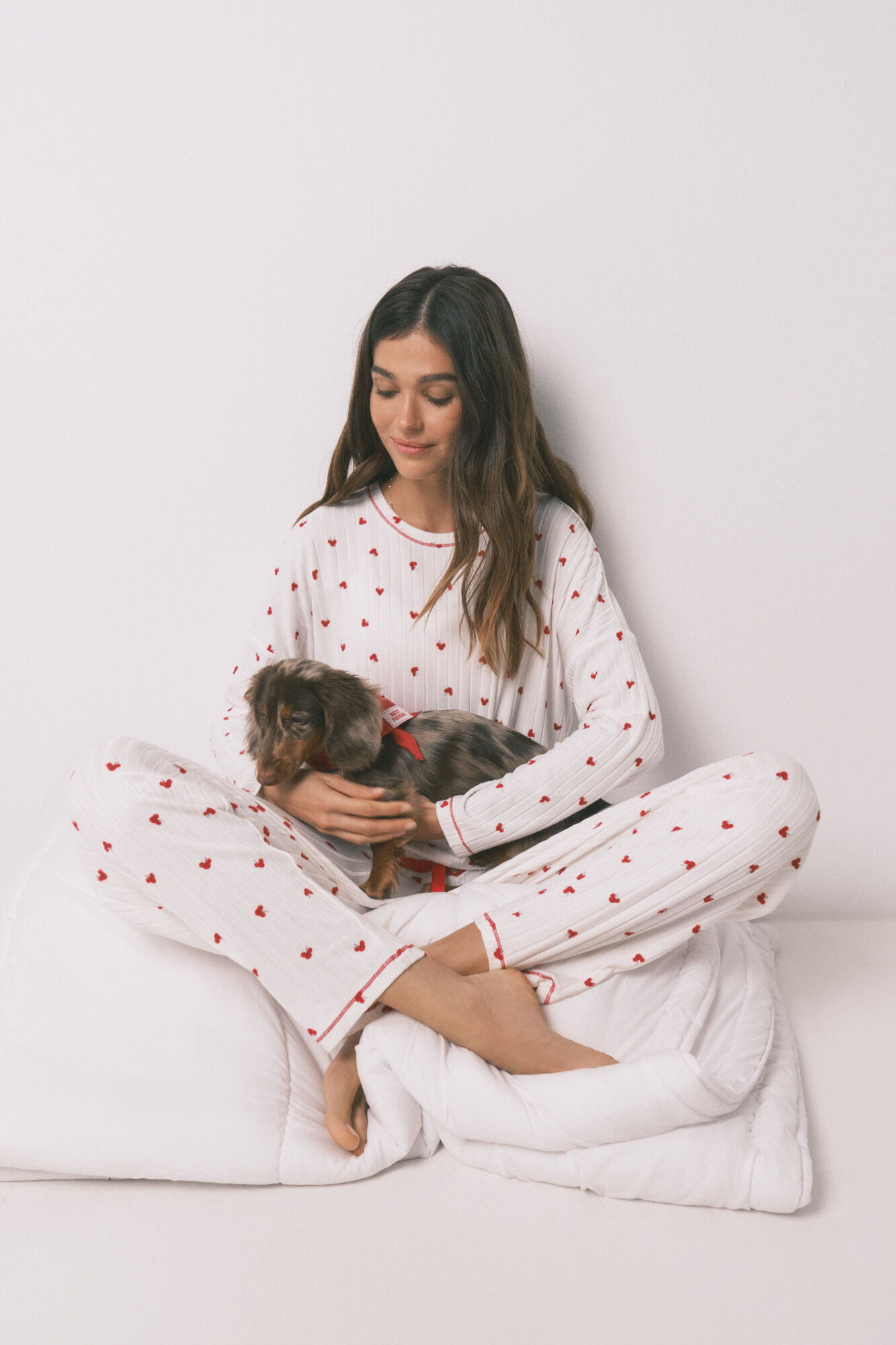 Women'secret Pijama larga estampado Mickey Cherry