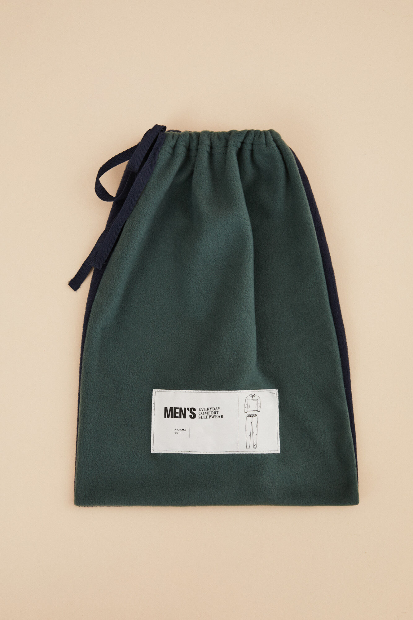 Women'secret Pijama larga hombre cuello chimenea botones kaki