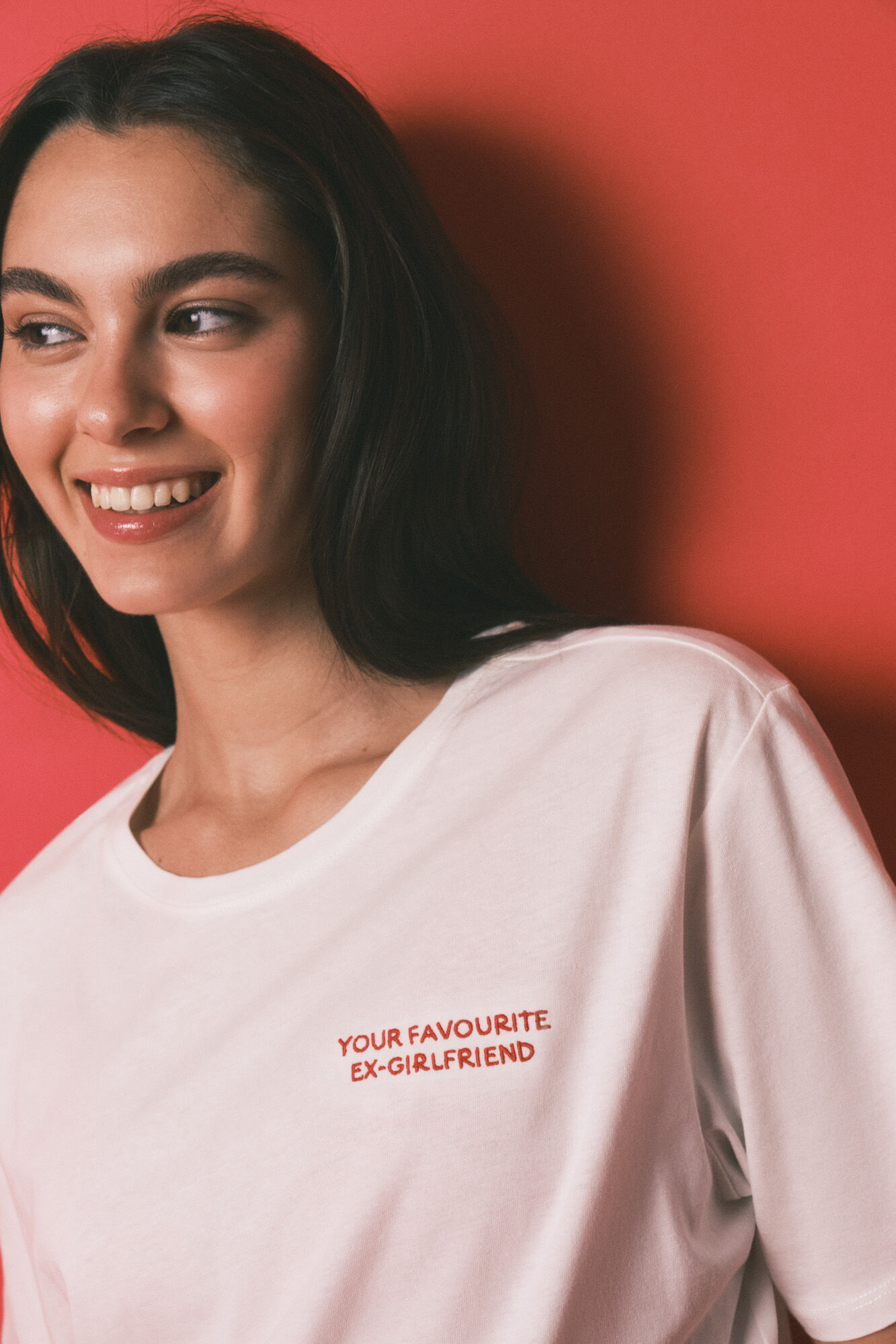 HI&BYE Pijama larga estampada de 100% algod&oacute;n blanca" marfil