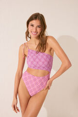 Womensecret Trikini asimétrico estampado tribal rosa