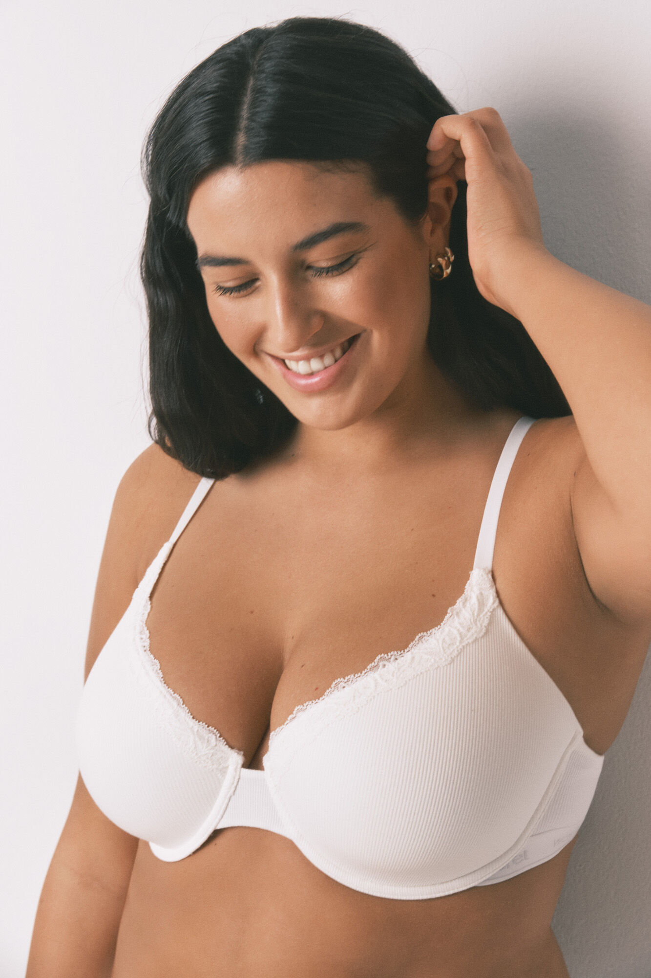 Women'secret BEAUTIFUL brasier cl&aacute;sica de algod&oacute;n blanco marfil