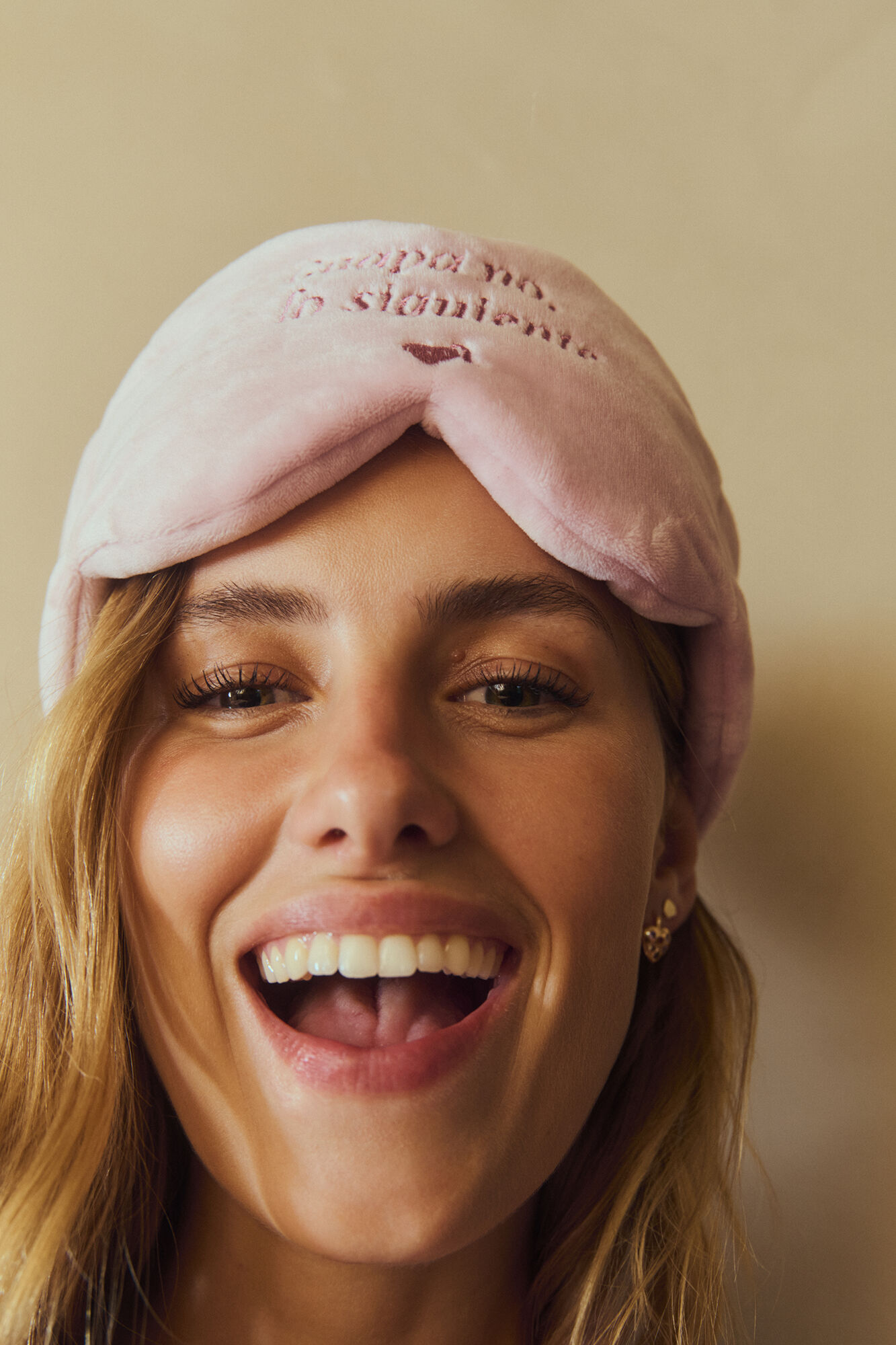 Women'secret Antifaz para dormir de velour rosa