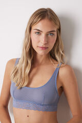 Women'secret Brasier top tul plumet&iacute; azul azul