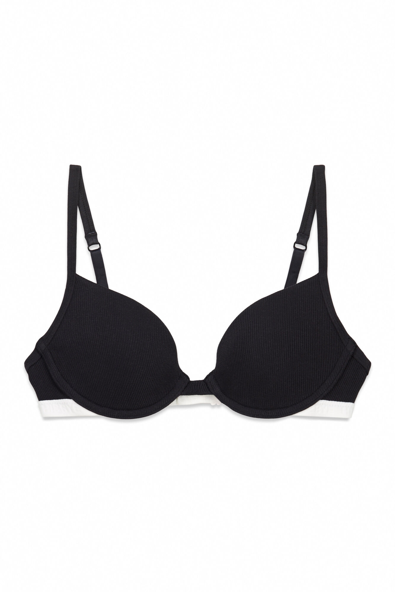 HI&BYE Brasier push up de algod&oacute;n negro negro