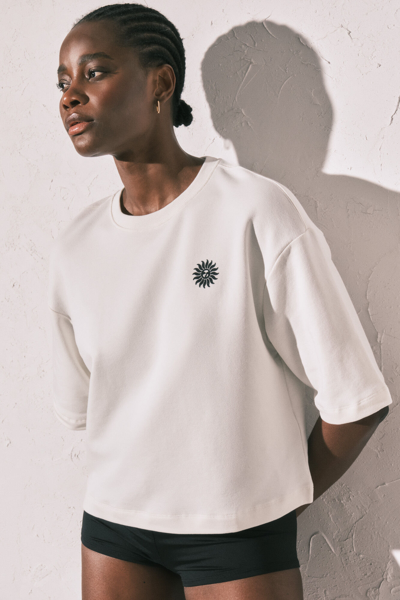 Women'secret Playera de felpa con estampado "Club del Mar" blanca