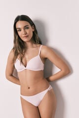 Women'secret Panty cl&aacute;sica de microfibra y encaje rosa fucsia