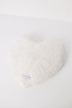 Womensecret Cojín corazón blanco Smiley marfil