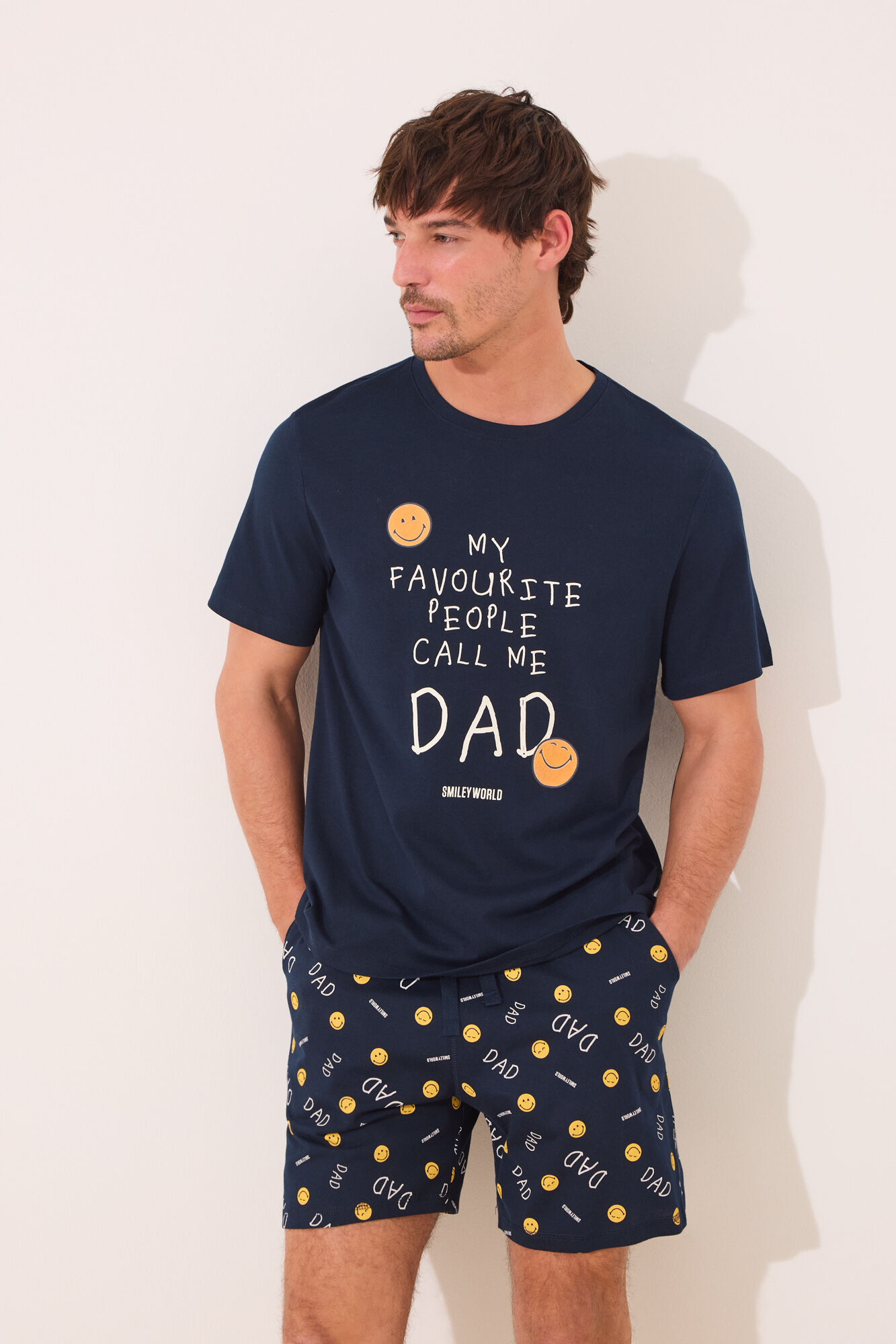 Women'secret Pijama corta hombre 100% algod&oacute;n DAD azul