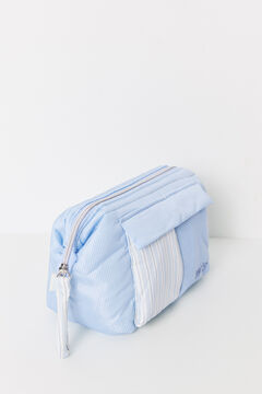 Womensecret Neceser grande nylon estampado rayas azul