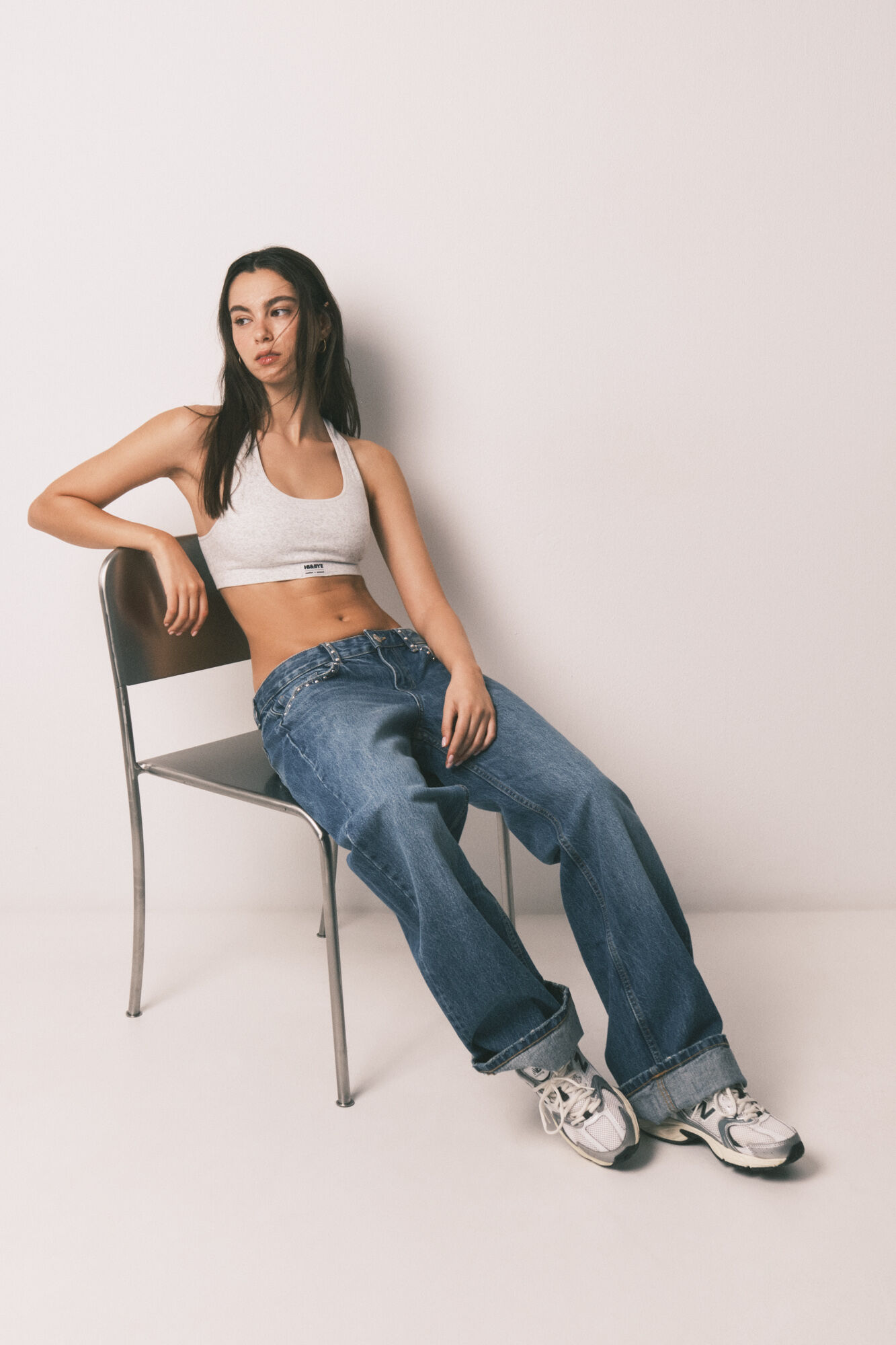 HI&BYE Brasier deportivo sin costuras gris gris