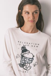 Women'secret Pijama larga de Snoopy 100% algodón