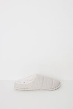 Womensecret Pantuflas para casa cerradas con relleno beige beige