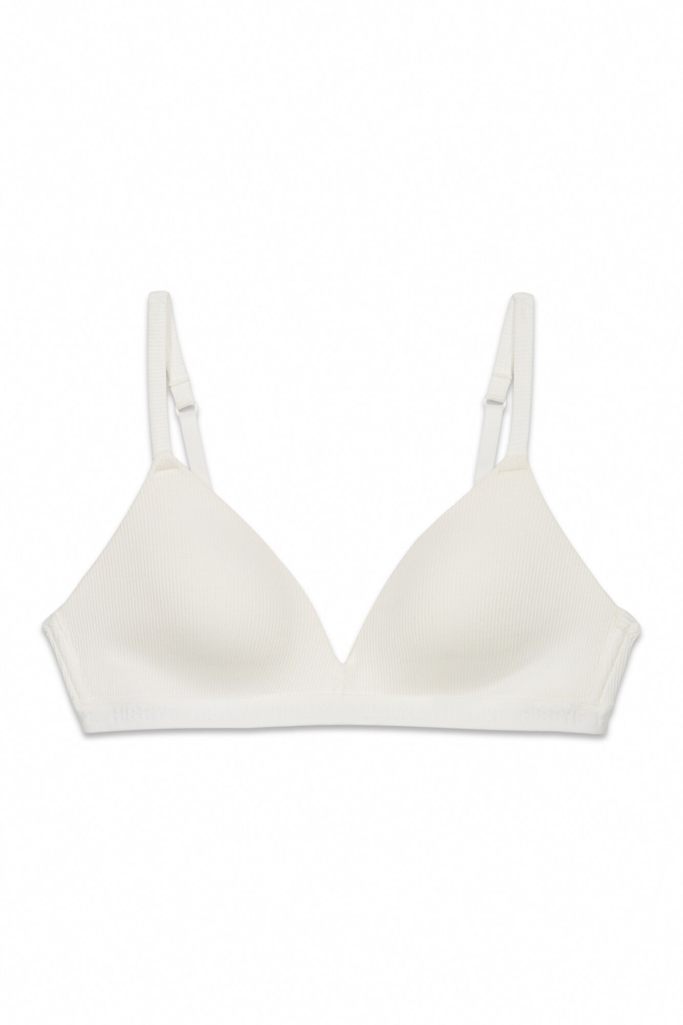 HI&BYE Brasier triangular con relleno blanco marfil