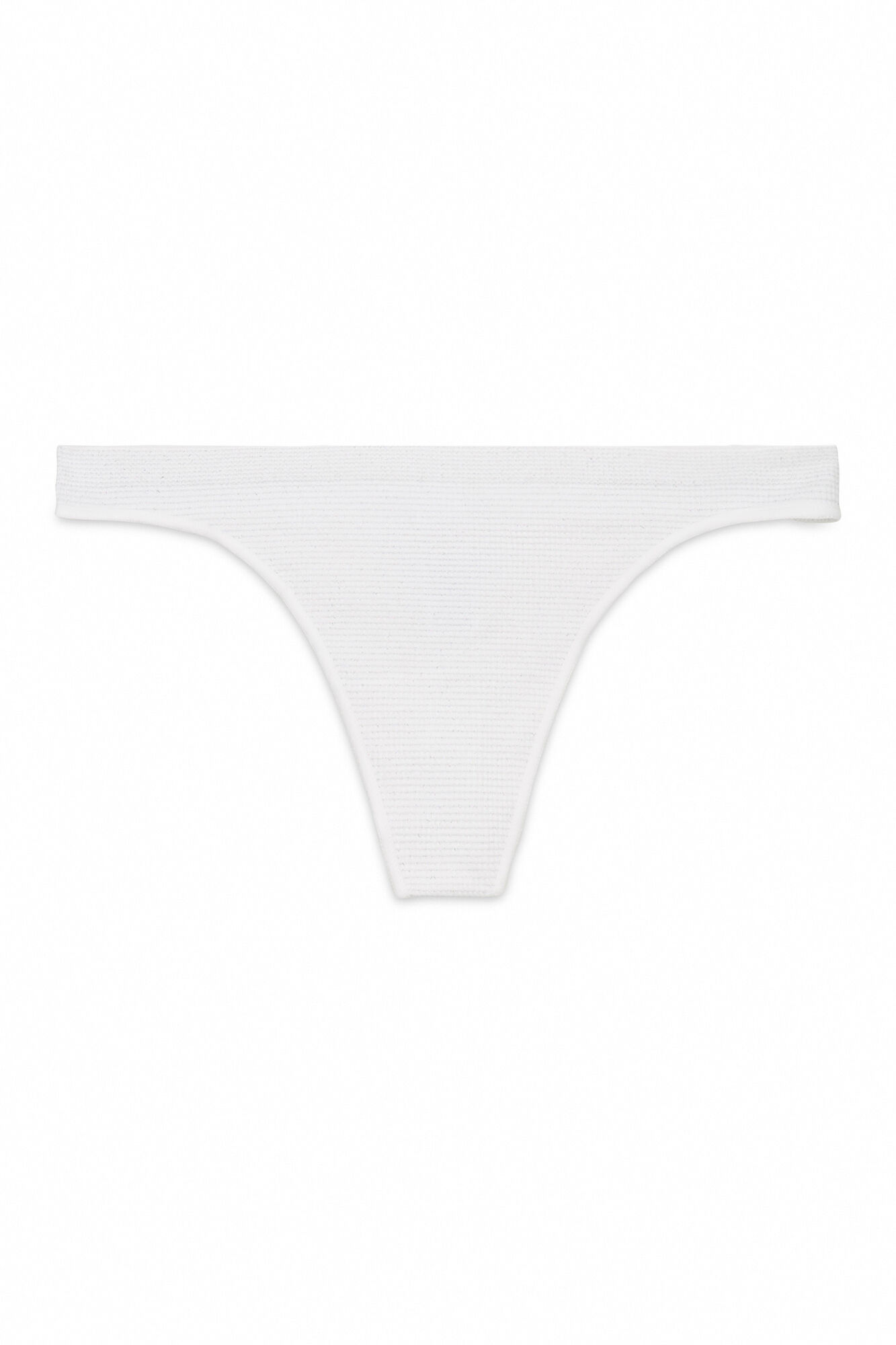 Women'secret Tanga de canal&eacute; sin costuras de lurex blanco marfil