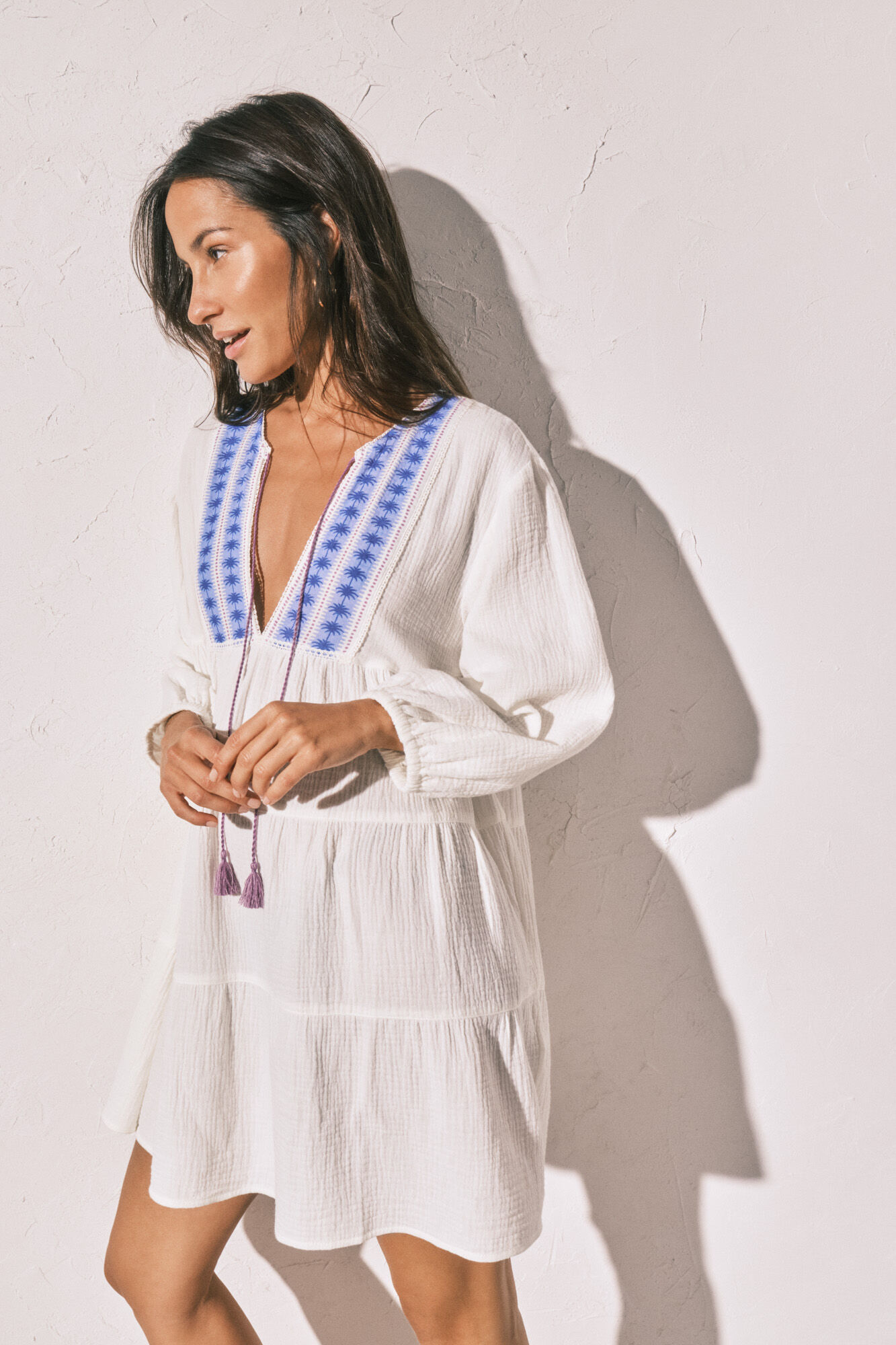 Women'secret Vestido corto de algod&oacute;n estampado boho