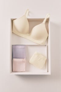 HI&BYE Pack 3 tangas amarillo, rosa y lila