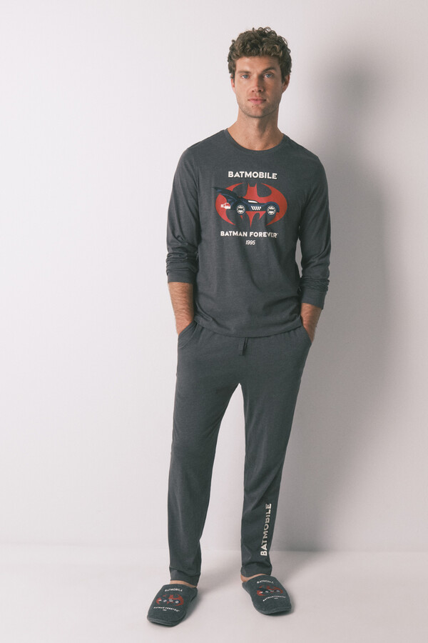 Women'secret Pijama larga algodón Batman gris gris