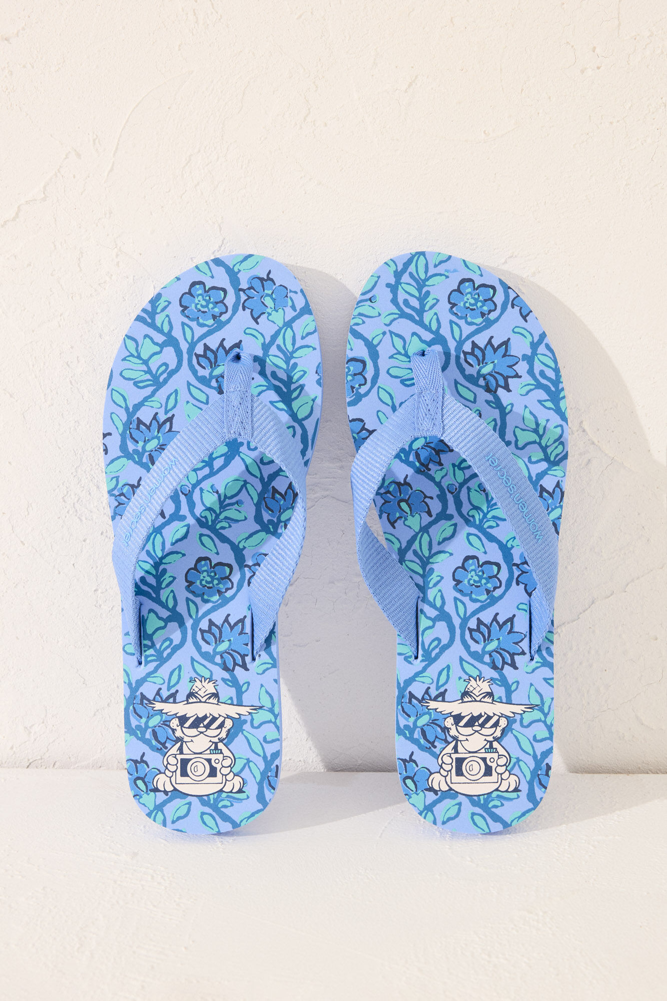 Women'secret Chanclas azules Garfield azul