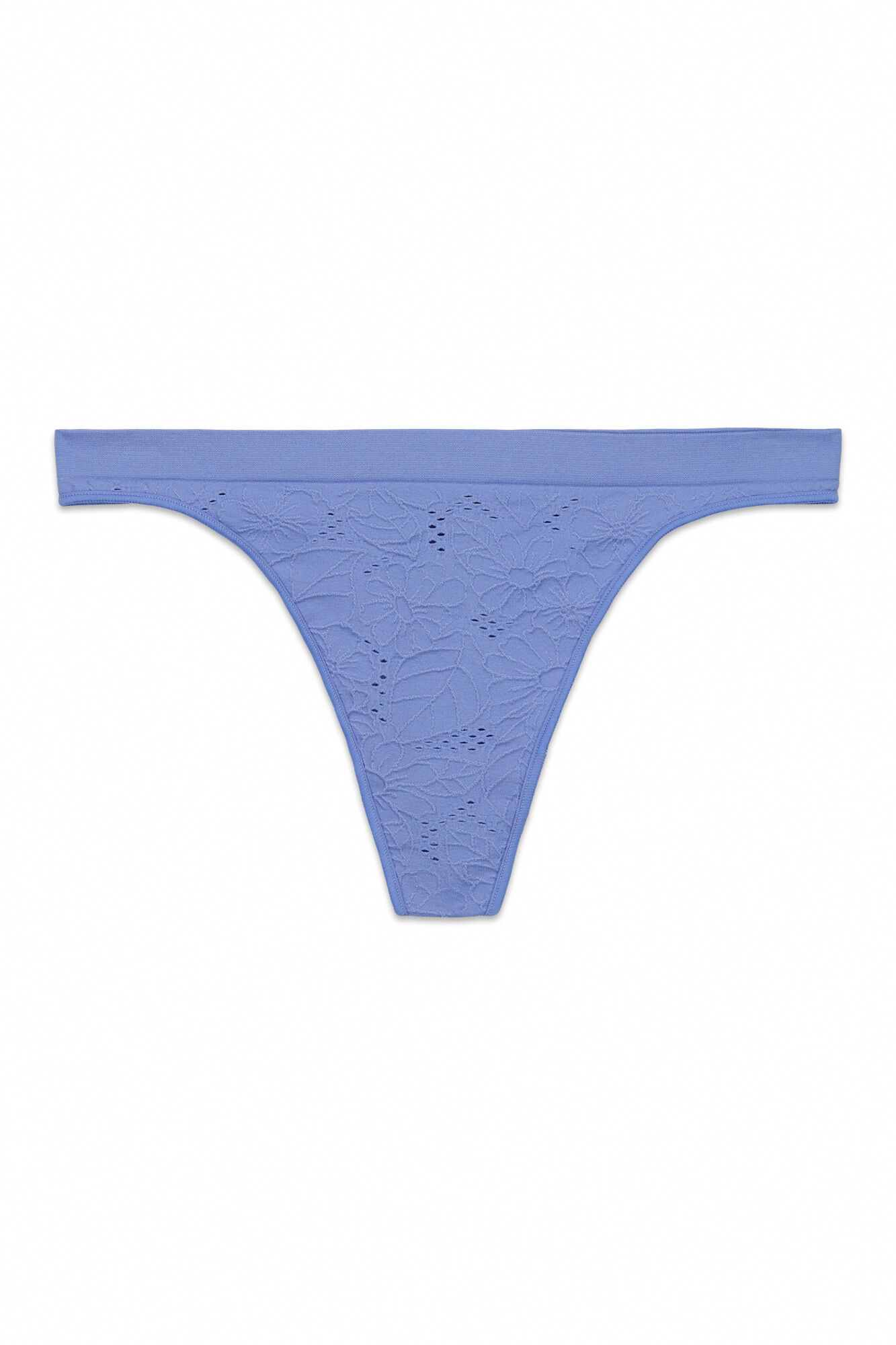 HI&BYE Tanga sin costuras floral azul azul