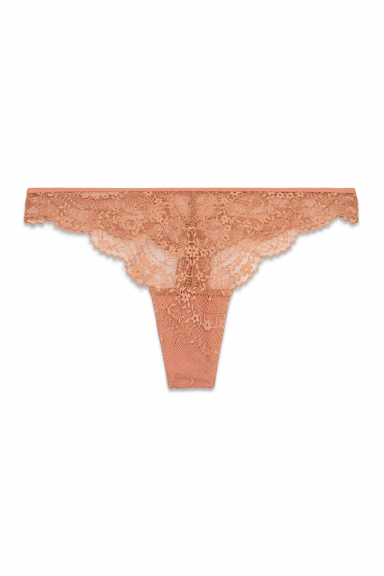 Women'secret Tanga de encaje naranja naranja