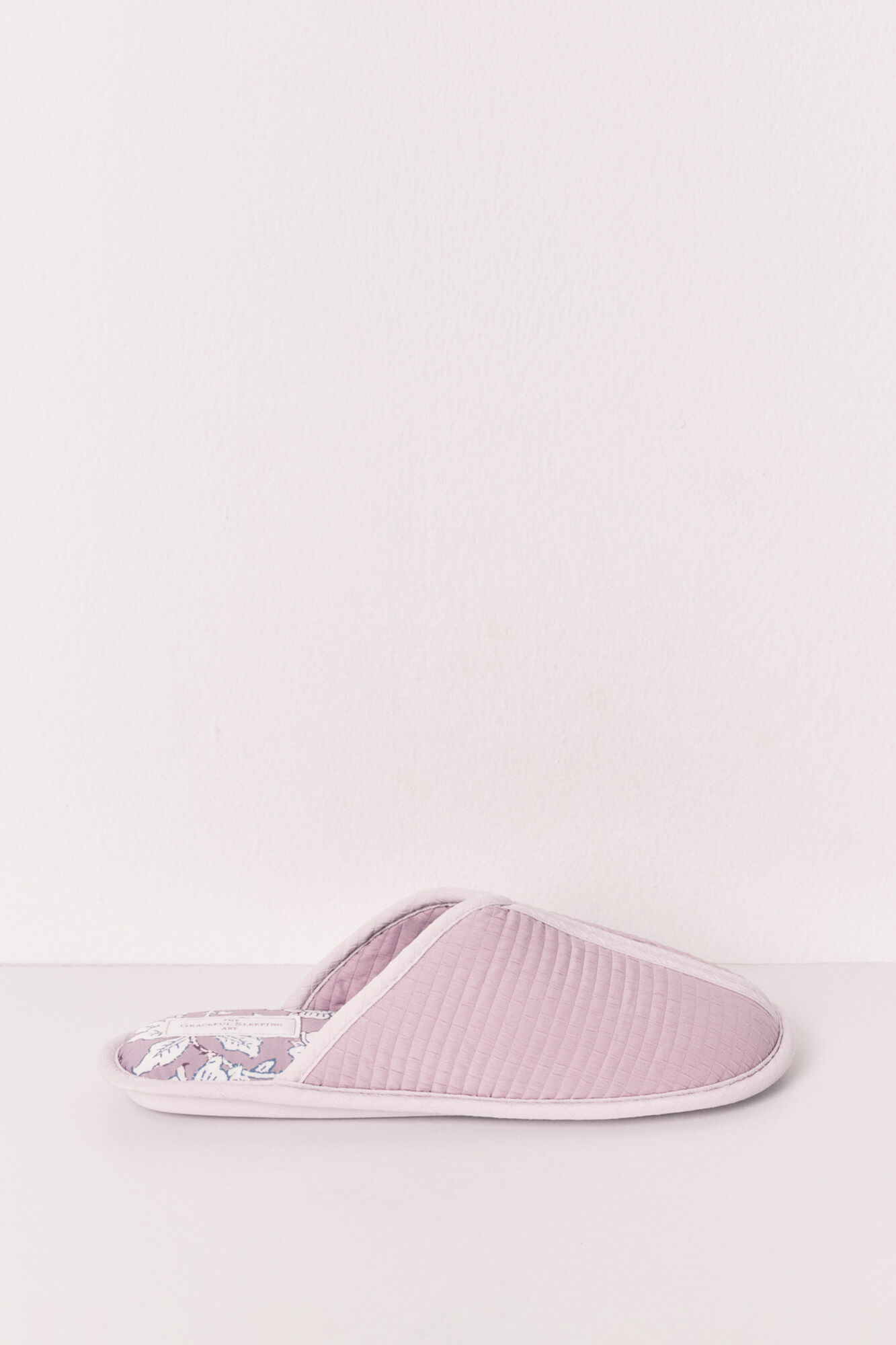 Women'secret Pantuflas estampadas granate rosa