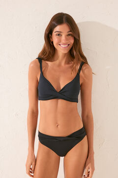 Womensecret Panty bikini medio alto twist negro negro