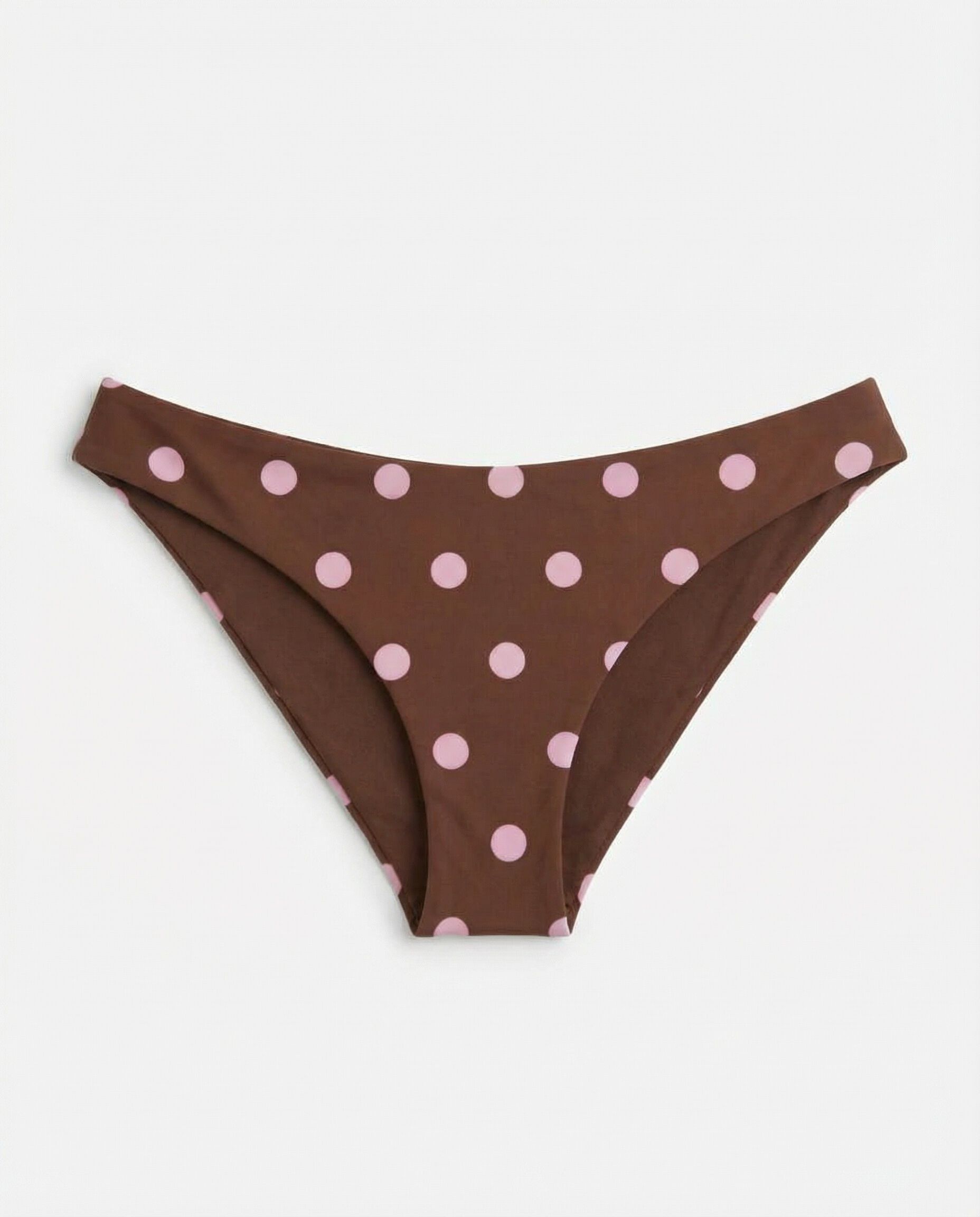 Women'secret Panty de bikini cl&aacute;sica estampado de puntos marr&oacute;n estampado