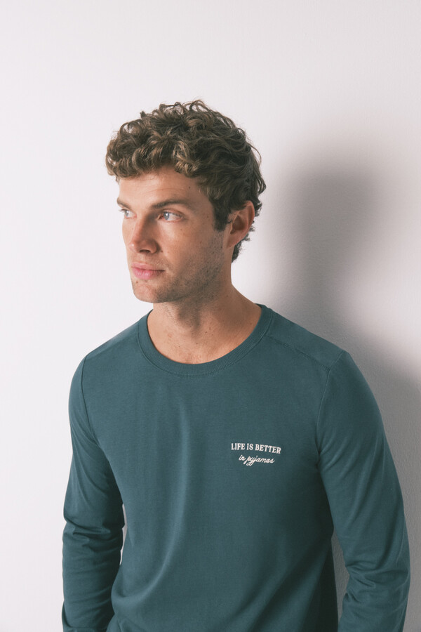 Women'secret pijama larga verde