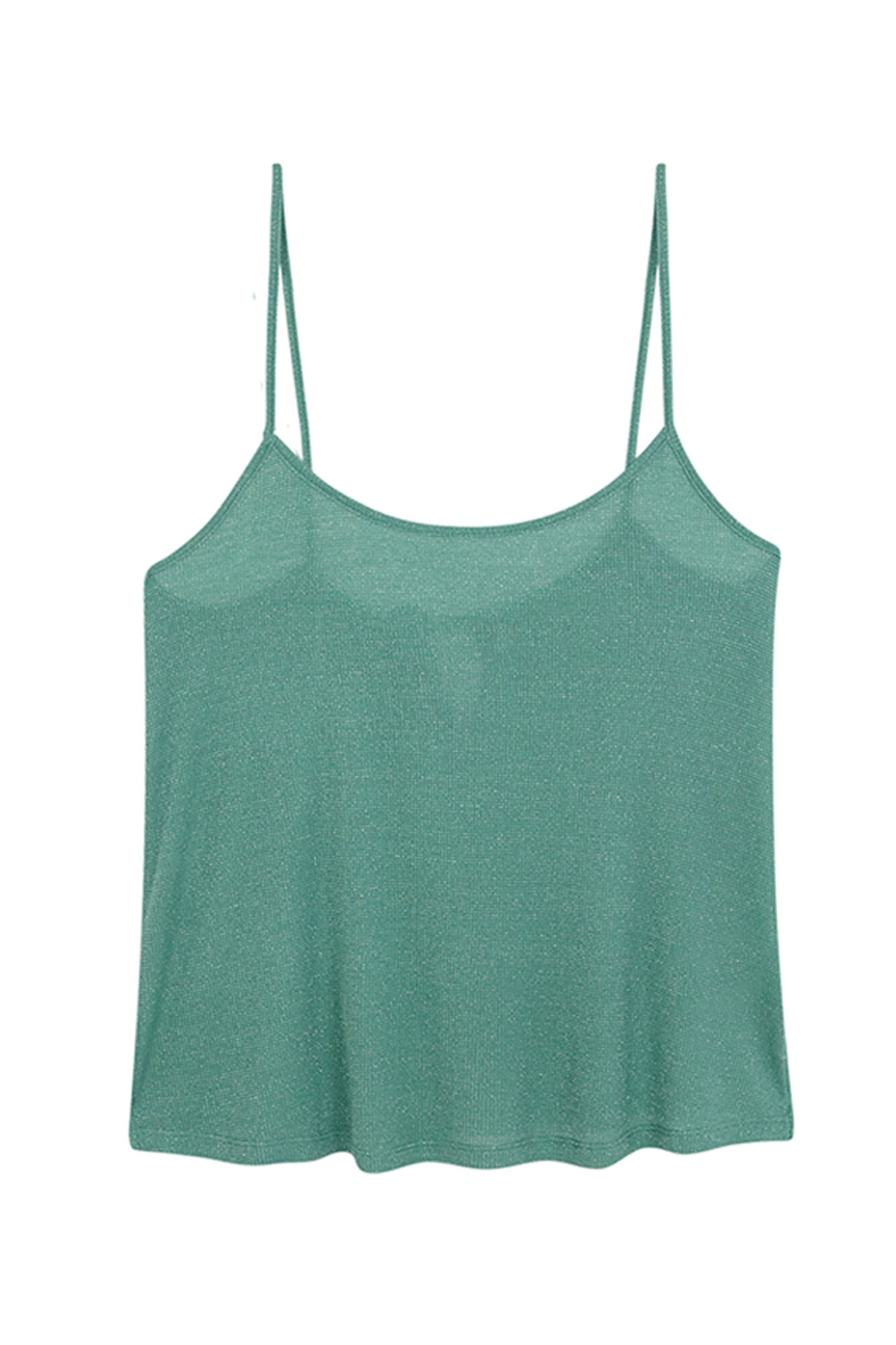 Women'secret Playera de tirantes sin mangas de canal&eacute; verde  verde