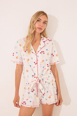 Women'secret Pijama camisera short de Moomin 100% algod&oacute;n marfil