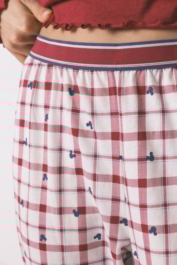 Women'secret Pijama larga algodón Mickey roja rojo