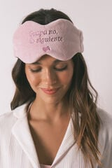 Women'secret Antifaz para dormir de velour rosa rosa