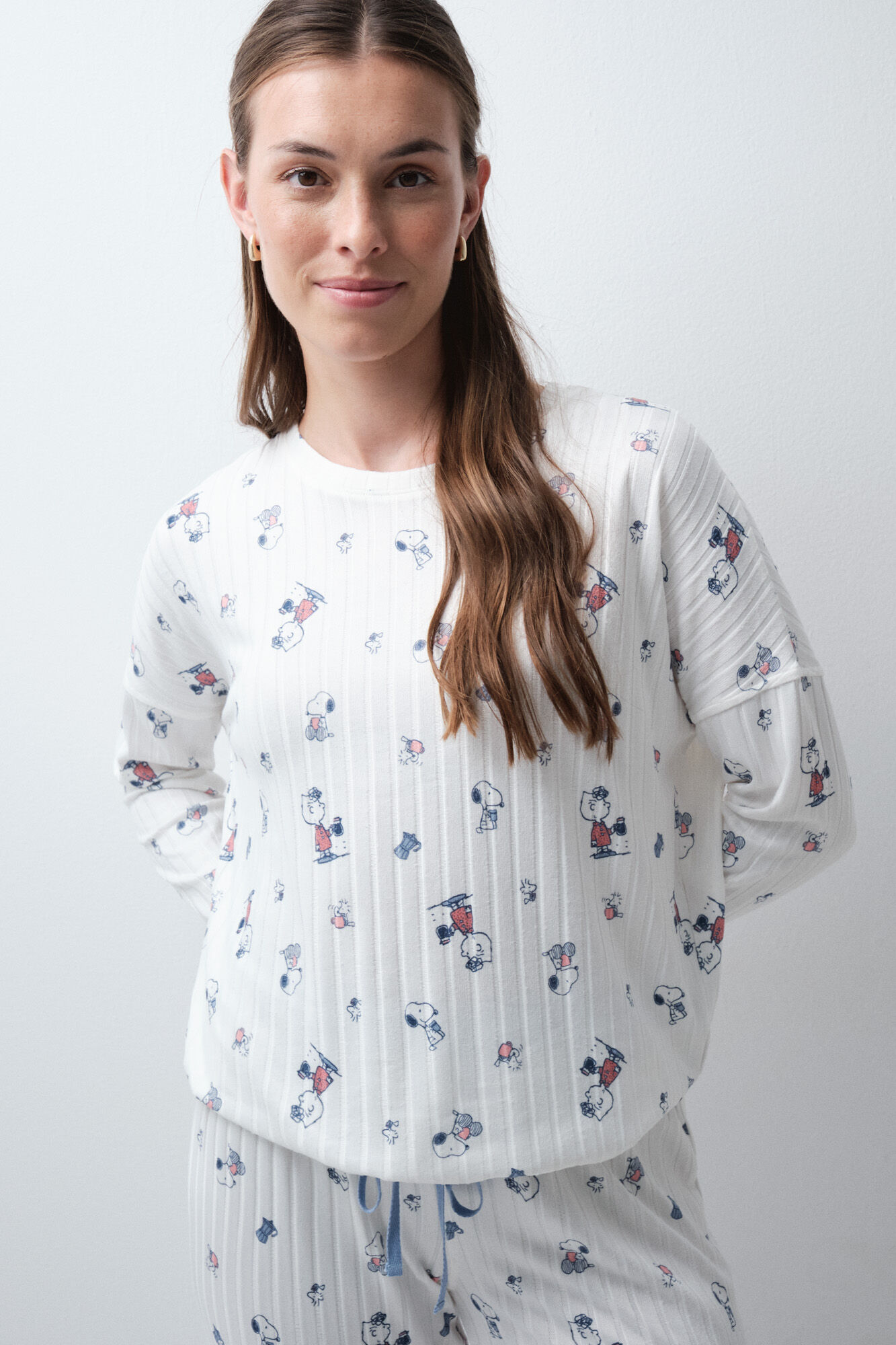 Tommy Hilfiger Pijama larga blanca Snoopy
