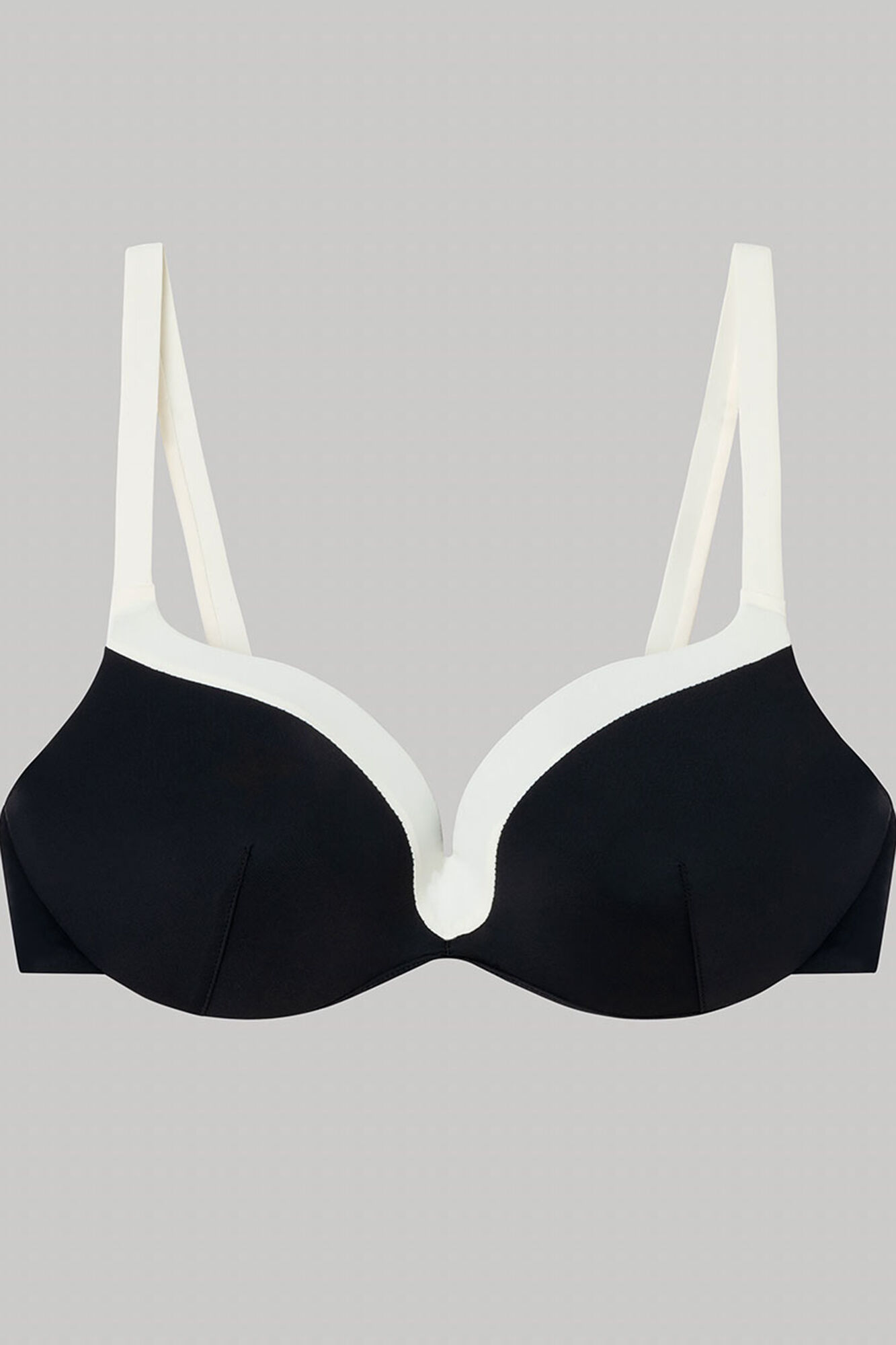 Gisela Top de bikini negro con aros y ribete negro