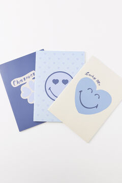 Womensecret Pack 3 libretas azules Smiley azul