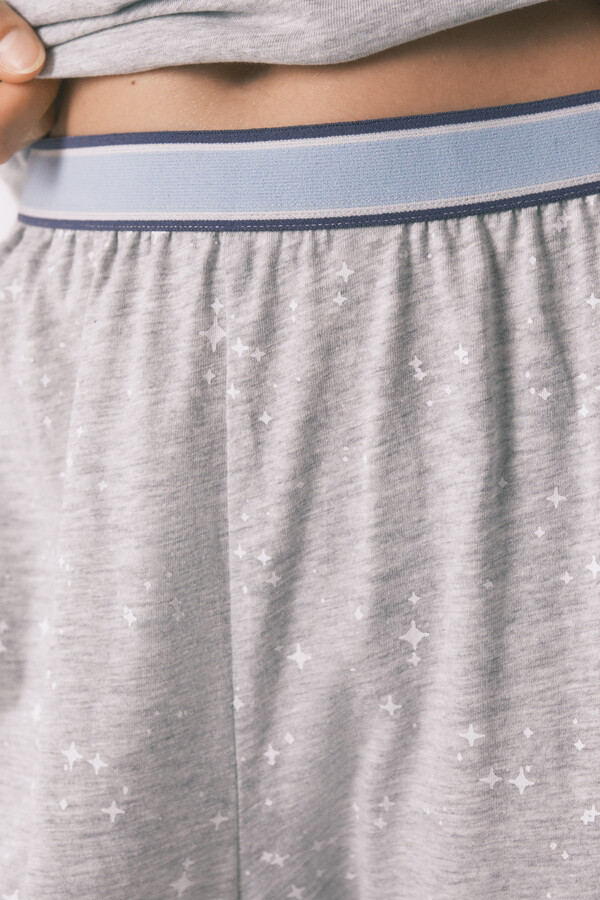 Women'secret Pijama larga algodón Hedwig gris  gris