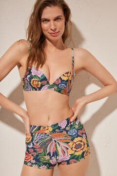 Womensecret Panty bikini culotte tropical estampado