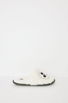 Womensecret Pantuflas para casa de piel de Mickey Mouse gris