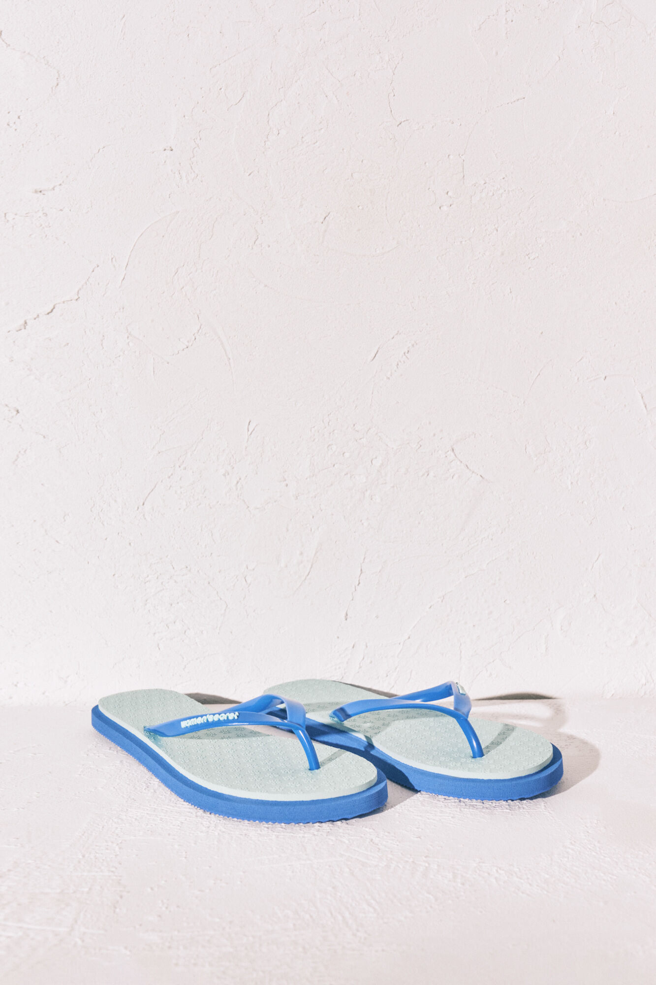 Women'secret Chanclas de dedo con textura floral azul verde