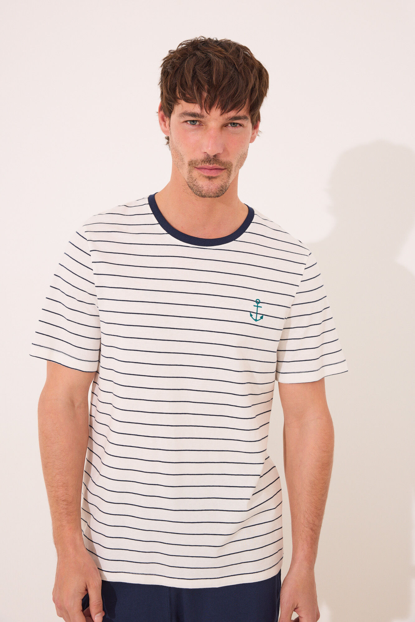 Women'secret Pijama marinero gris claro gris