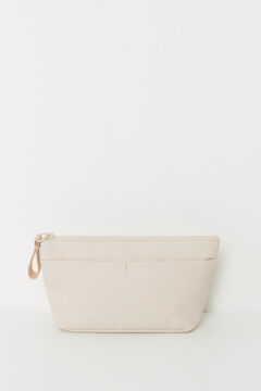 Womensecret Neceser pequeño rubber beige café