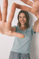 Women'secret Playera de manga corta de algod&oacute;n verde verde