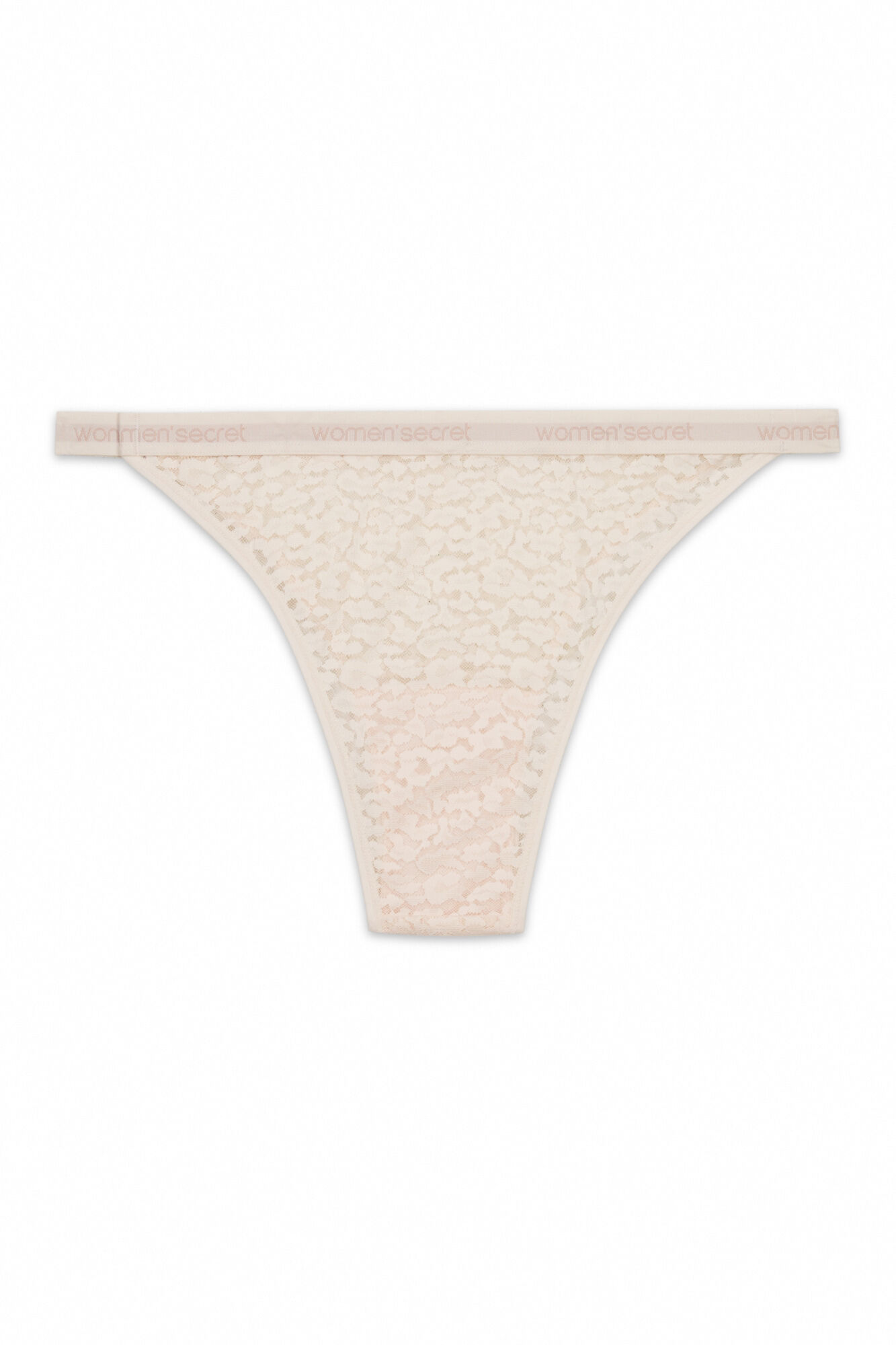 Women'secret Panty brasile&ntilde;a con estampado animal  marfil