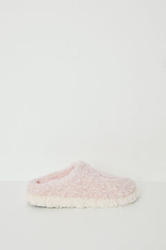 Womensecret Pantufla borreguito Smiley rosa